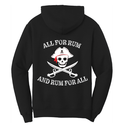 New York Freshwater Born Men's "All For Rum and Rum For All" Cotton Hoodie