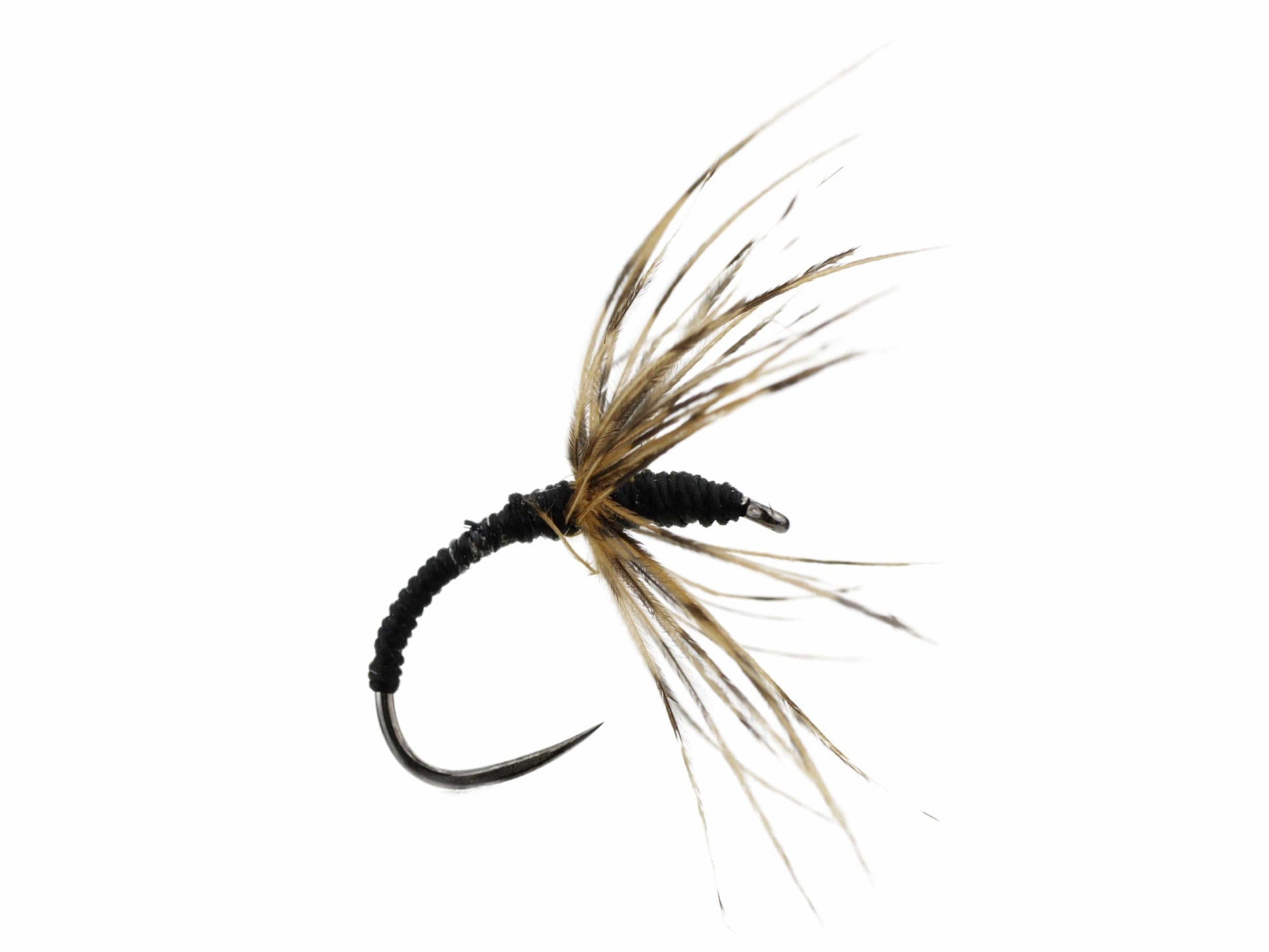 Wild Water Fly Fishing Black Sakasa Kebari Tenkara Fly, size 12 (Qty 6) | SendIt Sailing