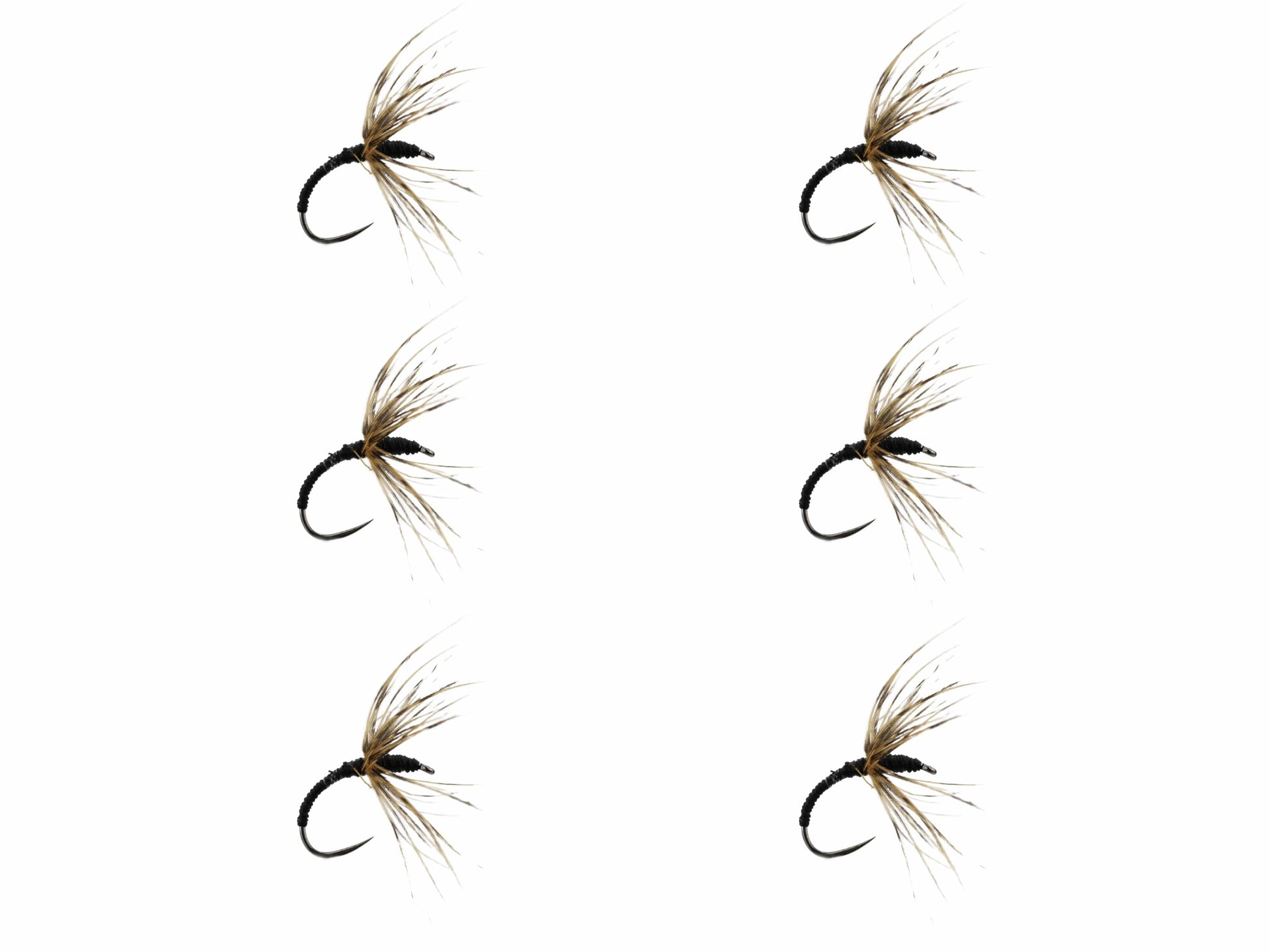 Wild Water Fly Fishing Black Sakasa Kebari Tenkara Fly, size 12 (Qty 6) | SendIt Sailing