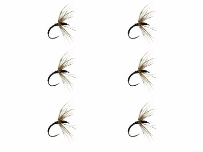 Wild Water Fly Fishing Black Sakasa Kebari Tenkara Fly, size 12 (Qty 6) | SendIt Sailing