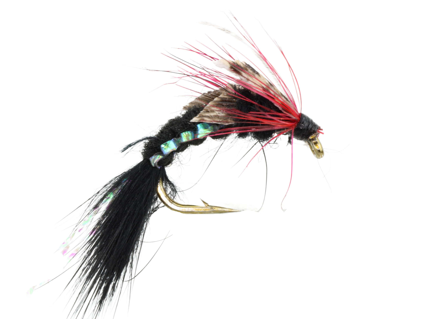 Wild Water Fly Fishing Woven Black Caddis, Size 10 (Qty 6) | SendIt Sailing