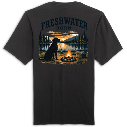 Freshwater Born- Campfire Companion Men's Cotton Tee