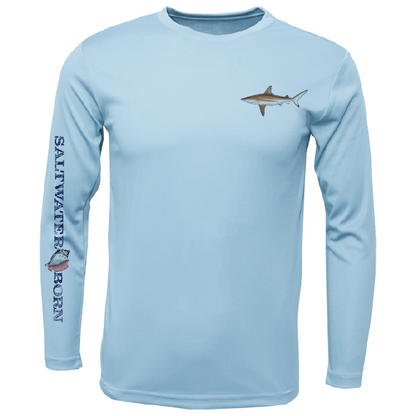 SK Blacktip on Chest Long Sleeve UPF 50+ Dry-Fit Shirt