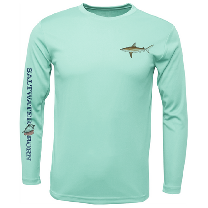 SK Blacktip on Chest Long Sleeve UPF 50+ Dry-Fit Shirt