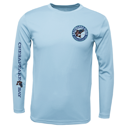 Chesapeake Bay USA Rockfish Men's Long Sleeve UPF 50+ Dry-Fit Shirt