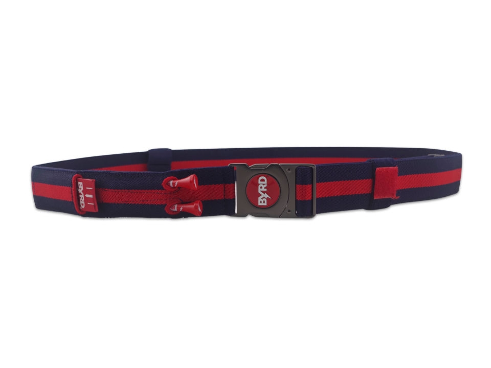 THE BYRD GOLF BELT ✶ Blue / Red Stripe