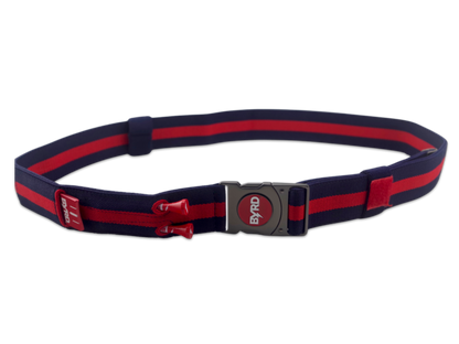 THE BYRD GOLF BELT ✶ Blue / Red Stripe