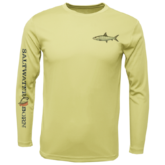 SK Bonefish on Chest Long Sleeve UPF 50+ Dry-Fit Shirt