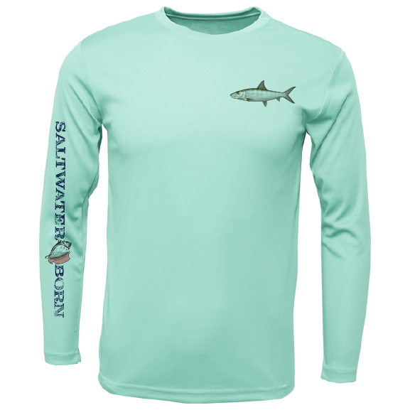 SK Bonefish on Chest Long Sleeve UPF 50+ Dry-Fit Shirt