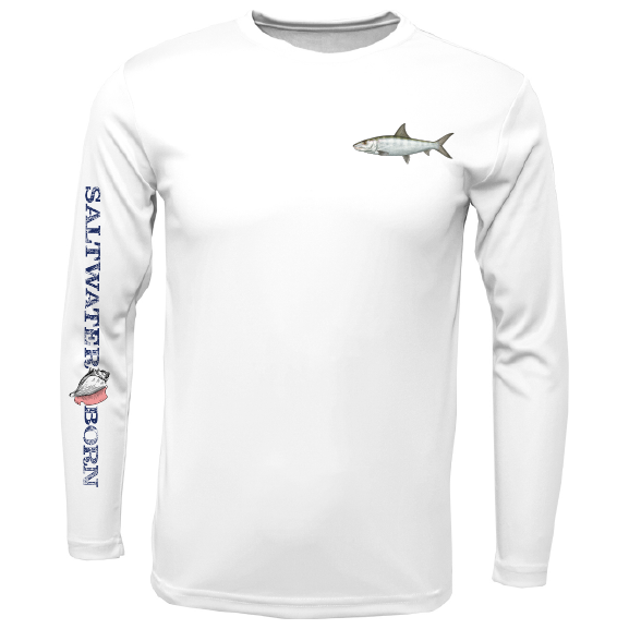 SK Bonefish on Chest Long Sleeve UPF 50+ Dry-Fit Shirt