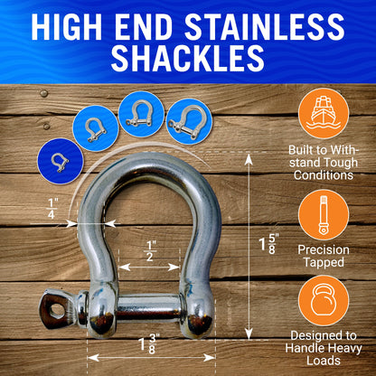 Stainless Steel Bow Shackles