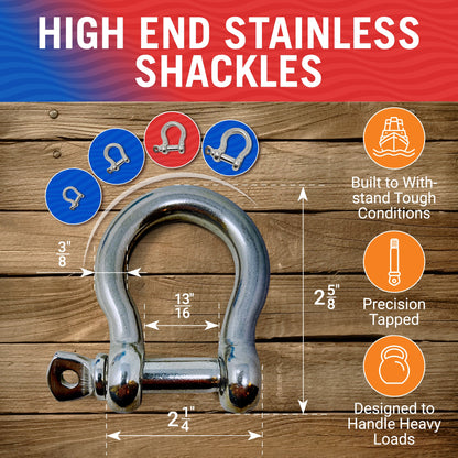 Stainless Steel Bow Shackles