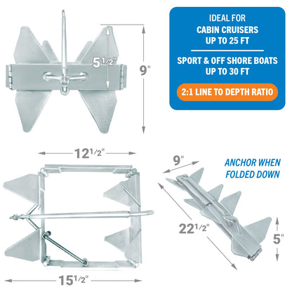 Better Boat Box Anchor for Boats Folding Anchor