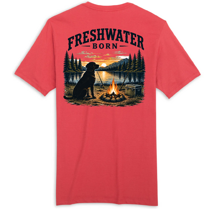 Freshwater Born- Campfire Companion Men's Cotton Tee