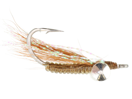 Wild Water Fly Fishing Brown Crazy Charlie, Size 4 (Qty 6) | SendIt Sailing