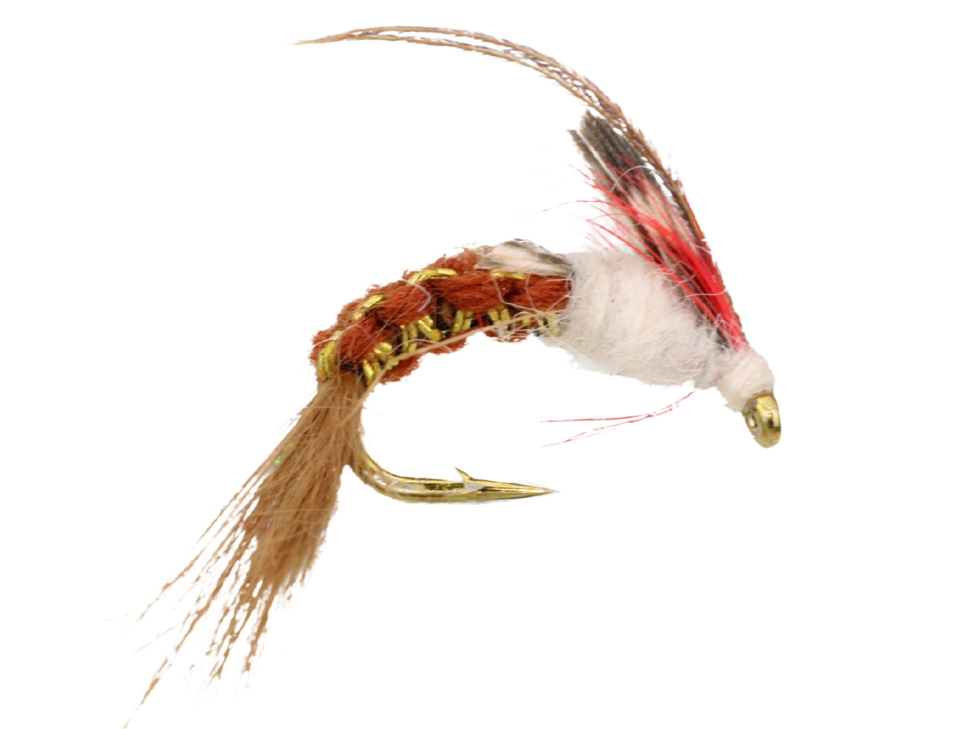 Wild Water Fly Fishing Woven Brown Caddis, Size 10 (Qty 6) | SendIt Sailing