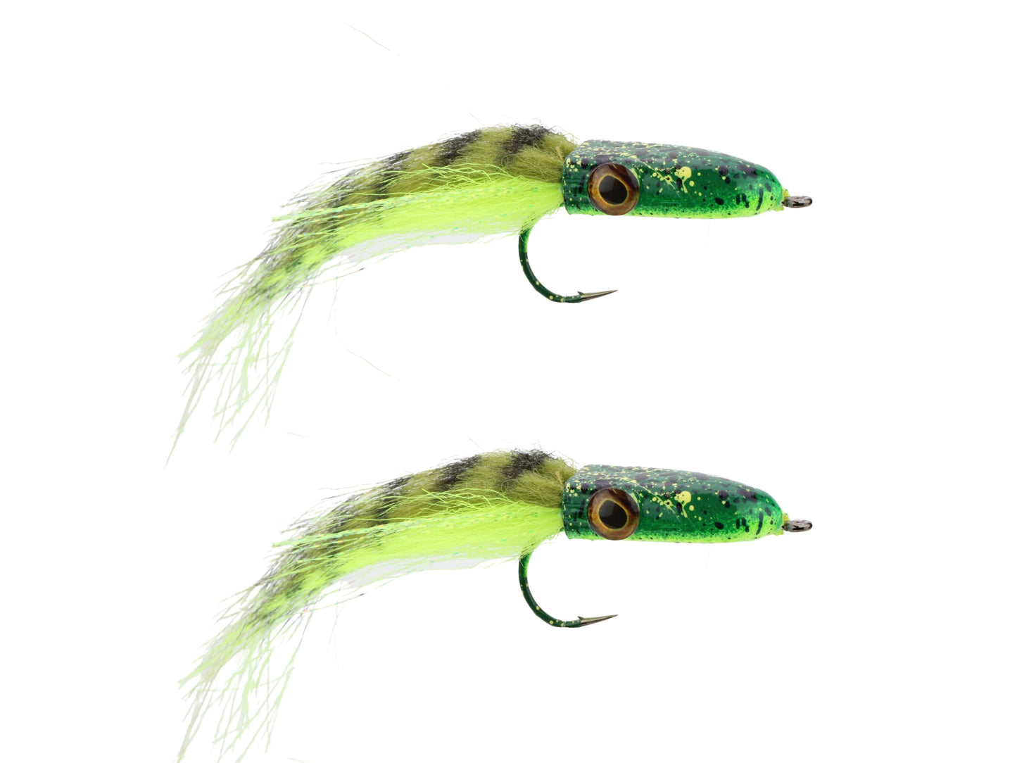 Wild Water Fly Fishing Camo Frog Pattern Snake Head Popper, Size 2/0 (Qty 2) | SendIt Sailing