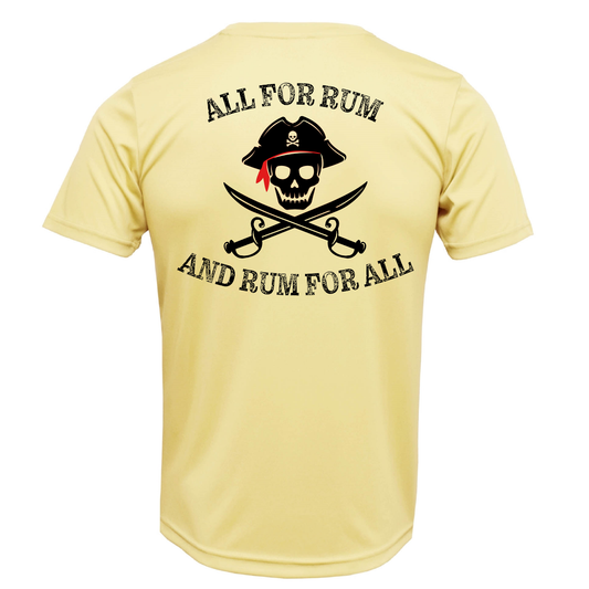Lake Travis "All For Rum and Rum For All" Men's Short Sleeve UPF 50+ Dry-Fit Shirt