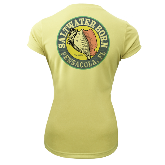 Pensacola, FL "Life Is Better At The Beach" Turtle Women's Short Sleeve UPF 50+ Dry-Fit Shirt