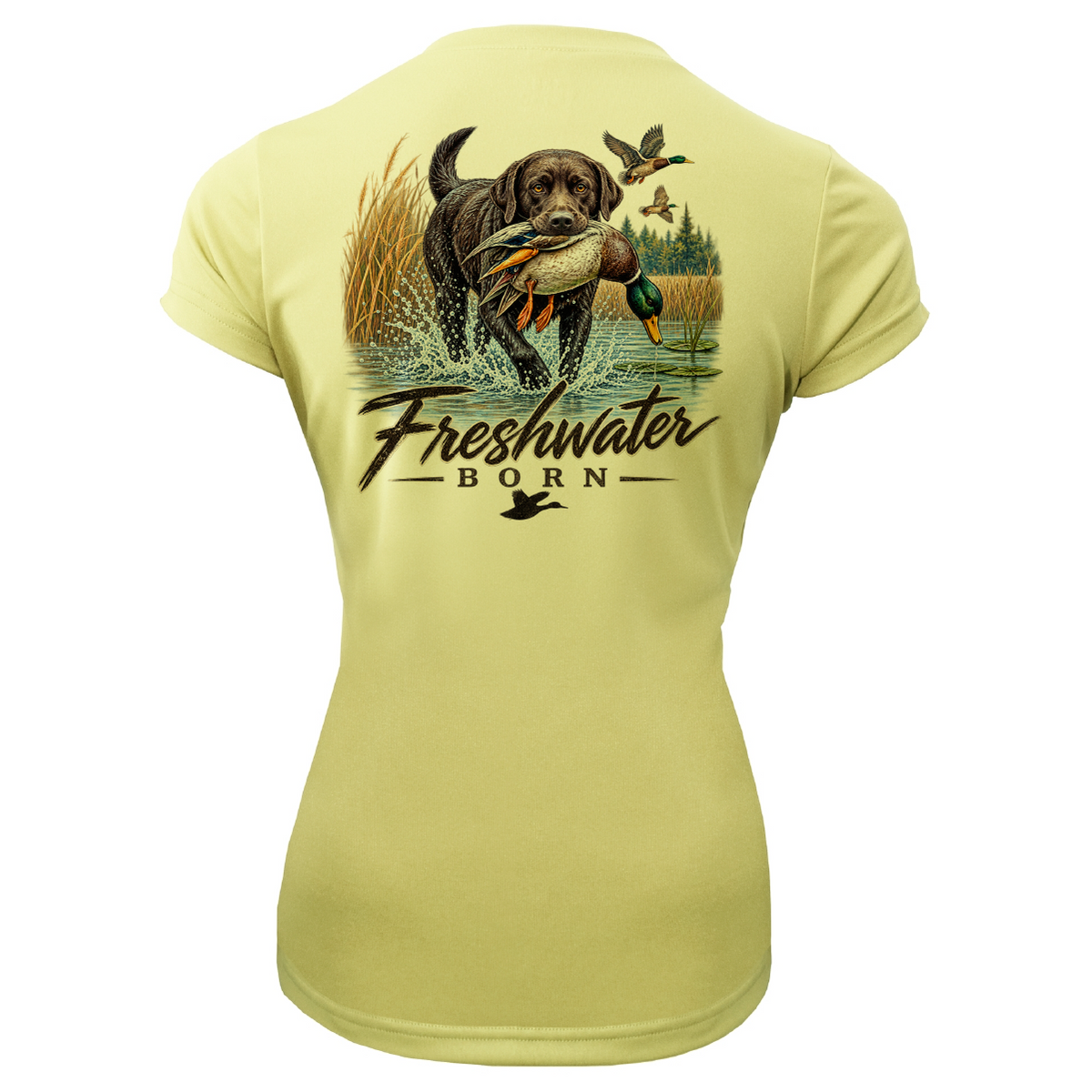 Freshwater Born Marsh Born Women's Short Sleeve UPF 50+ Dry-Fit Shirt