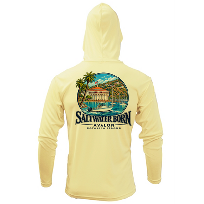 Avalon, CA Harbor Men's Long Sleeve UPF 50+ Dry-Fit Hoodie