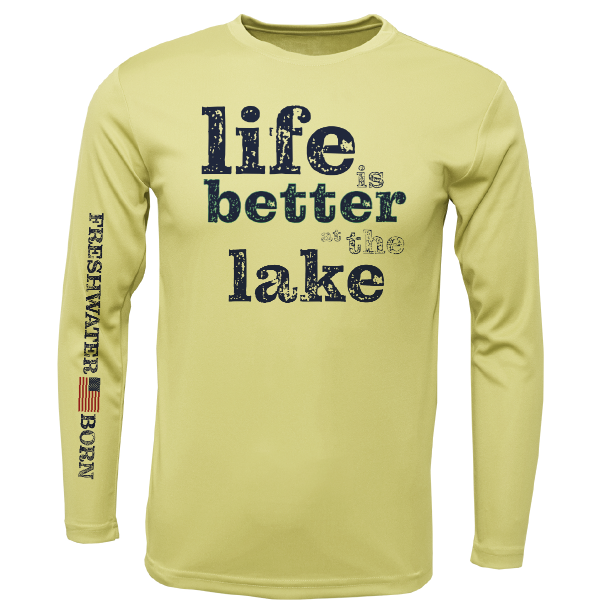 Michigan "Life is Better at the Lake" Men's Long Sleeve UPF 50+ Dry-Fit Shirt