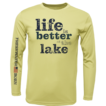 New York "Life is Better at the Lake" Men's Long Sleeve UPF 50+ Dry-Fit Shirt