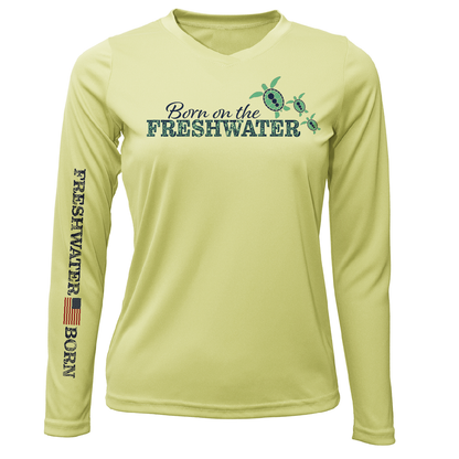 Michigan "Born on the Freshwater" Women's Long Sleeve UPF 50+ Dry-Fit Shirt