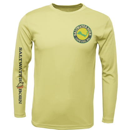 Cape Cod, MA Jaws Girl's Long Sleeve UPF 50+ Dry-Fit Shirt
