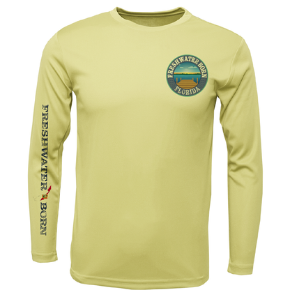 Florida Freshwater Born Peacock Bass Boy's Long Sleeve UPF 50+ Dry-Fit Shirt