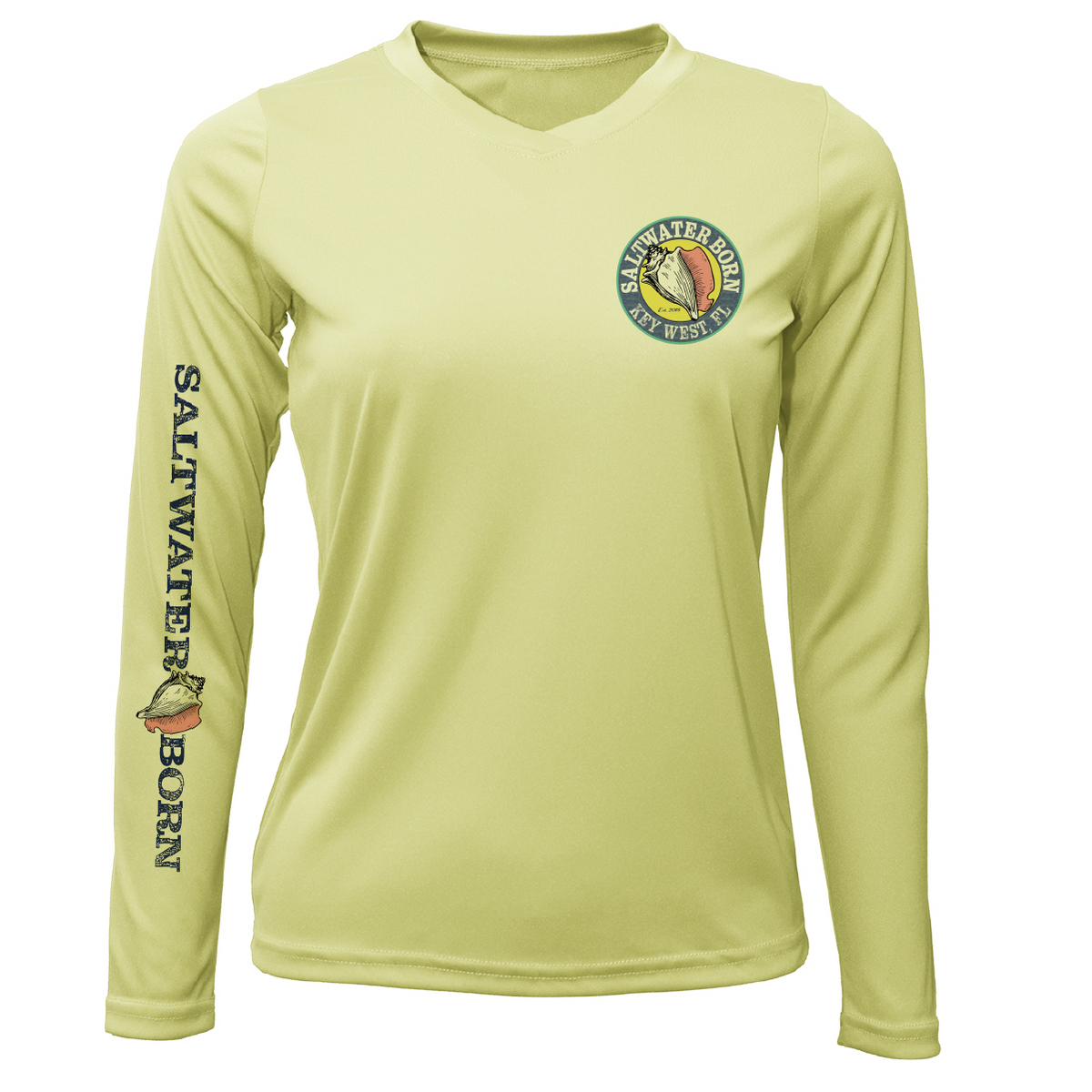 Key West, FL Rooster Women's Long Sleeve UPF 50+ Dry-Fit Shirt