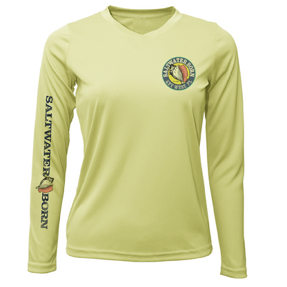 Key West, FL Rooster Women's Long Sleeve UPF 50+ Dry-Fit Shirt