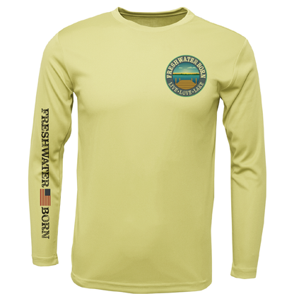 Freshwater Born "Live Love Lake" Surrender the Booty Men's Long Sleeve UPF 50+ Dry-Fit Shirt