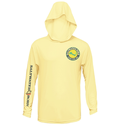 Cape Cod, MA Jaws Men's Long Sleeve UPF 50+ Dry-Fit Hoodie