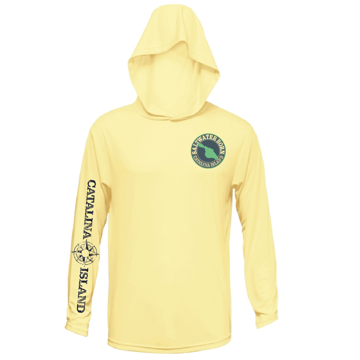 Avalon, CA Turtle Men's Long Sleeve UPF 50+ Dry-Fit Hoodie