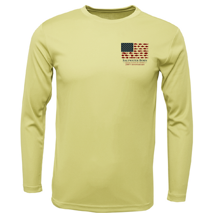 250th Anniversary Fish Flag Men's Long Sleeve UPF 50+ Dry-Fit Shirt