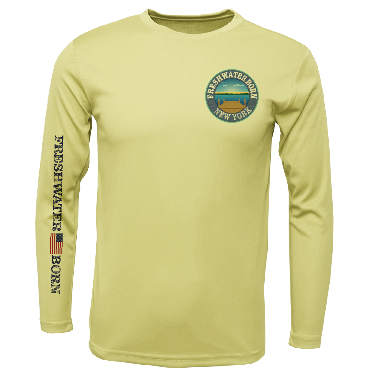 New York Freshwater Born Kraken Men's Long Sleeve UPF 50+ Dry-Fit Shirt
