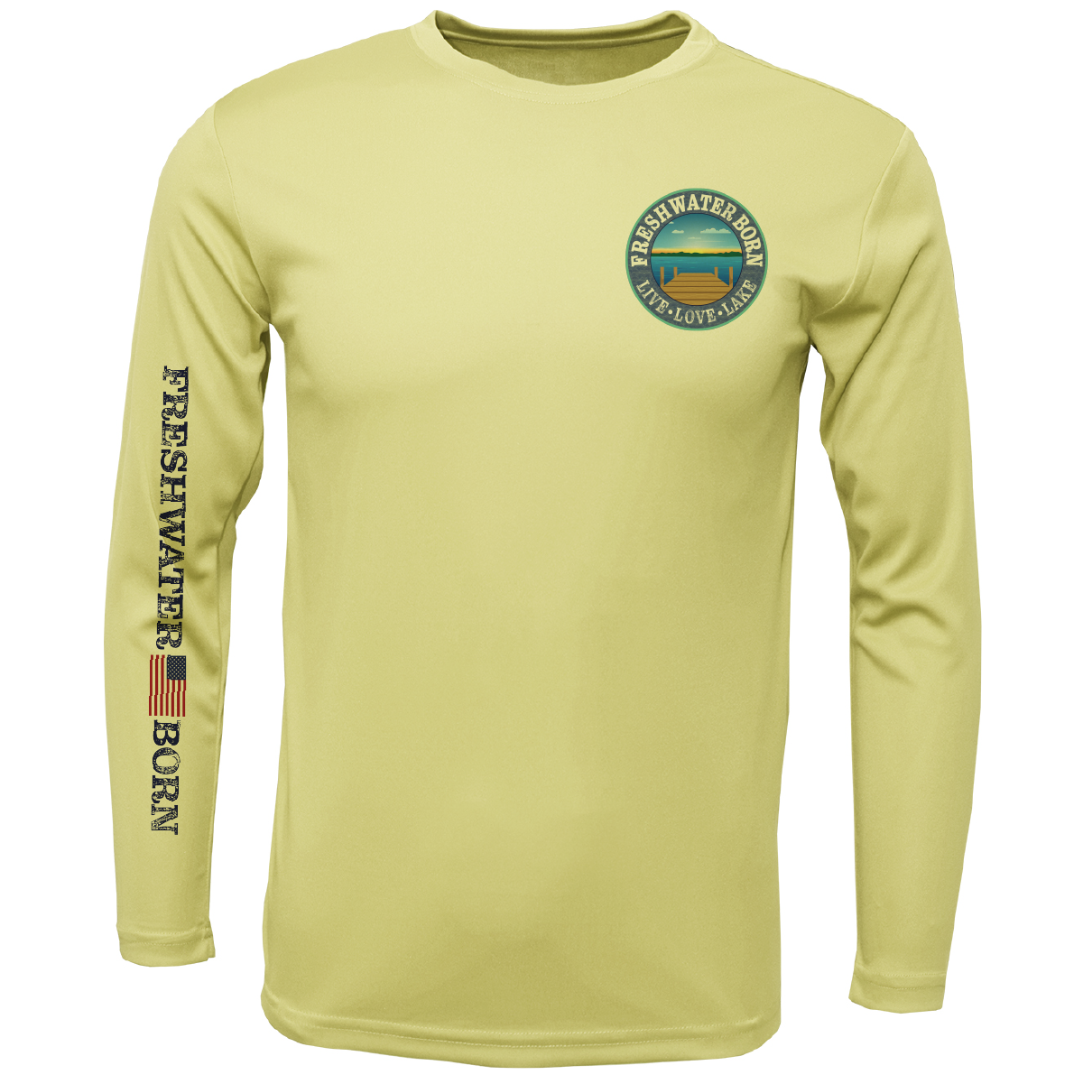 Freshwater Born- Fish, Hunt, Explore, Unwind Boy's UPF 50+ Dry-Fit Shirt