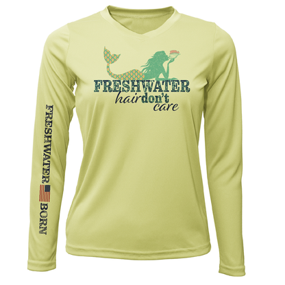 Florida "Freshwater Hair Don't Care" Women's Long Sleeve UPF 50+ Dry-Fit Shirt