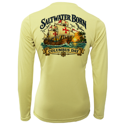 Columbus Day Ship Women's Long Sleeve UPF 50+ Dry-Fit Shirt