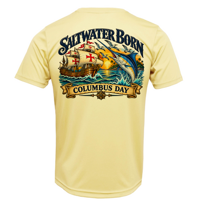 Columbus Day High Seas Adventure Men's Short Sleeve UPF 50+ Dry-Fit Shirt