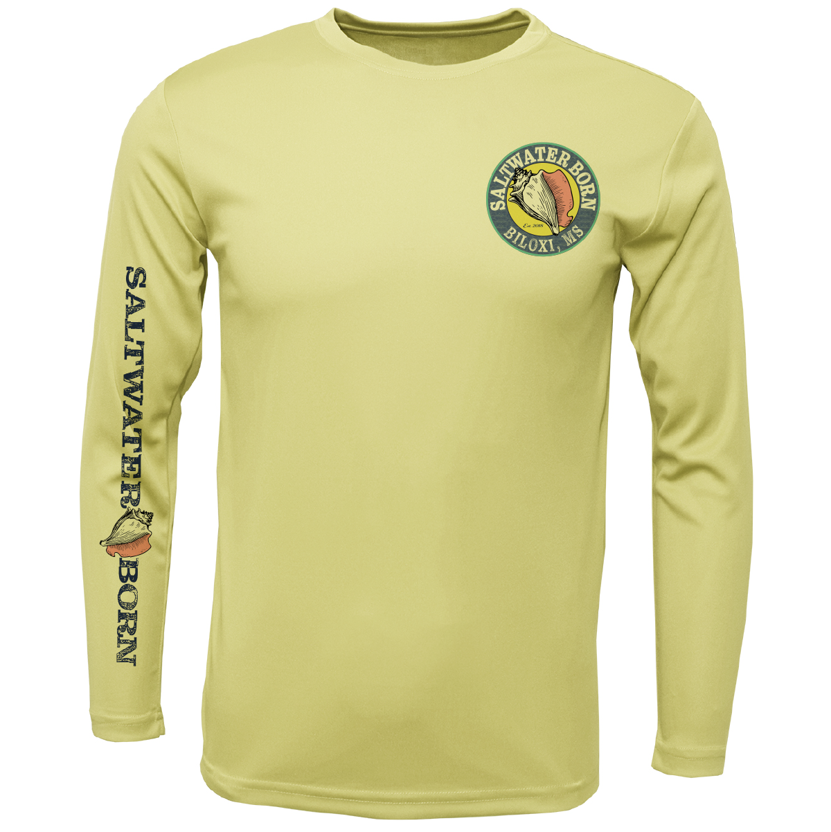 Biloxi, MS Redfish Boy's Long Sleeve UPF 50+ Dry-Fit Shirt