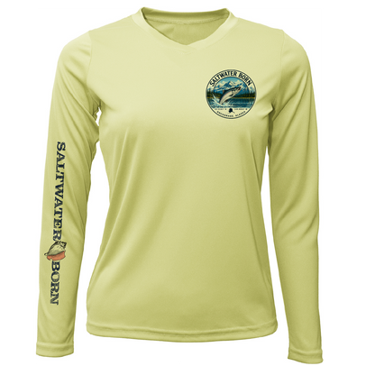 Anchorage, AK Salmon Women's Long Sleeve UPF 50+ Dry-Fit Shirt