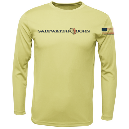 Hammerhead Outline Men's Long Sleeve UPF 50+ Dry-Fit Shirt