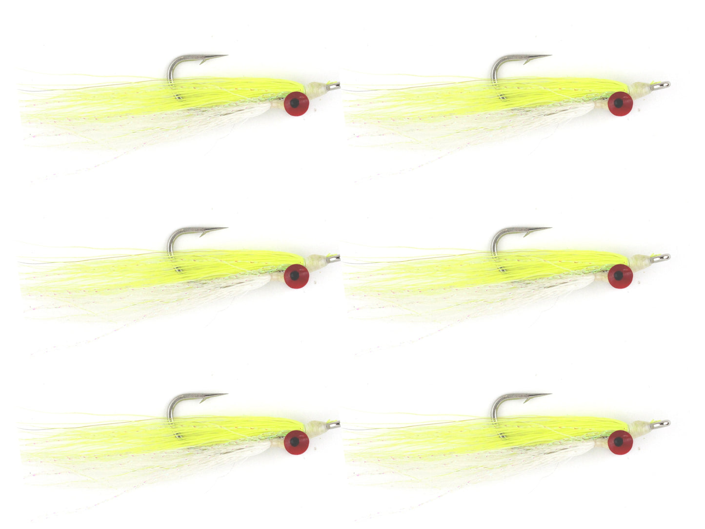 Wild Water Fly Fishing Chartreuse Clouser Minnow size 1/0 qty 6 | SendIt Sailing