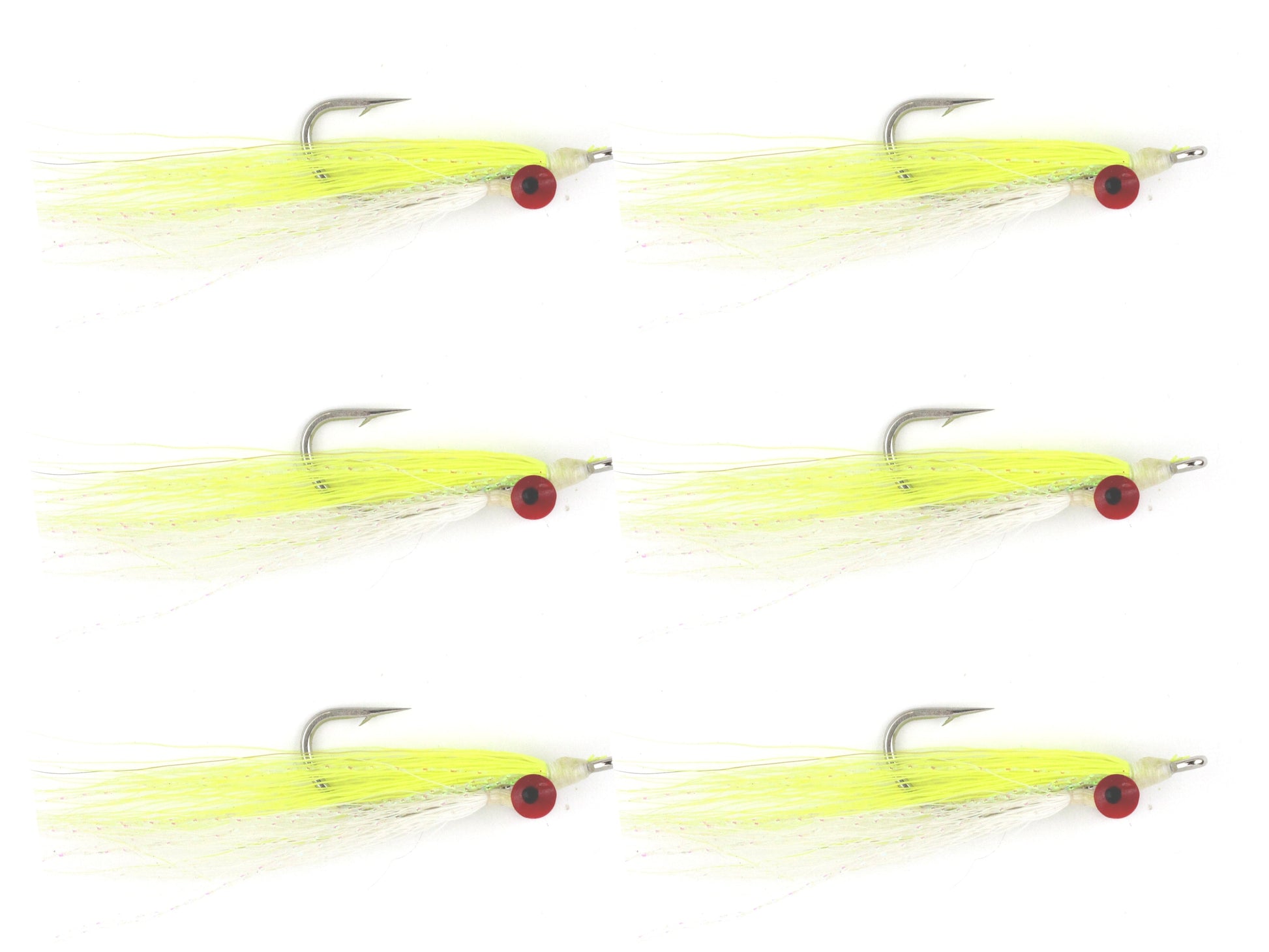 Wild Water Fly Fishing Chartreuse Clouser Minnow size 1/0 qty 6 | SendIt Sailing