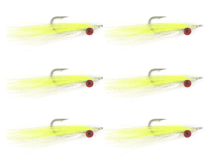 Wild Water Fly Fishing Chartreuse Clouser Minnow size 1/0 qty 6 | SendIt Sailing