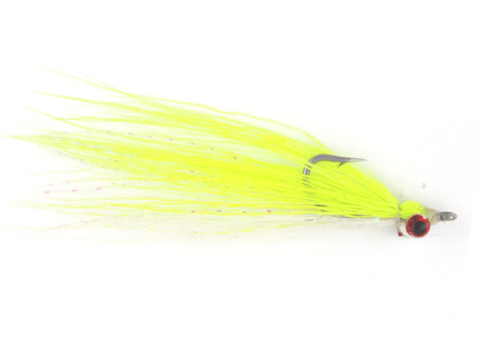 Wild Water Fly Fishing Chartreuse Clouser Minnow, Size 8 (Qty 6) | SendIt Sailing