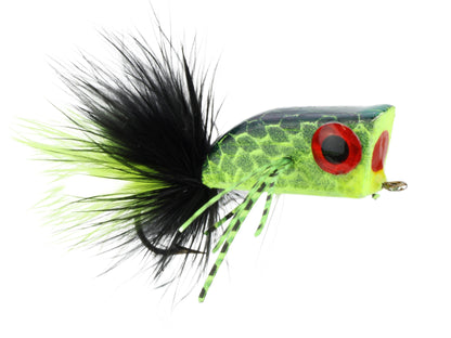 Wild Water Fly Fishing Chartreuse and Black Crease Minnow, size 2 (Qty 4) | SendIt Sailing