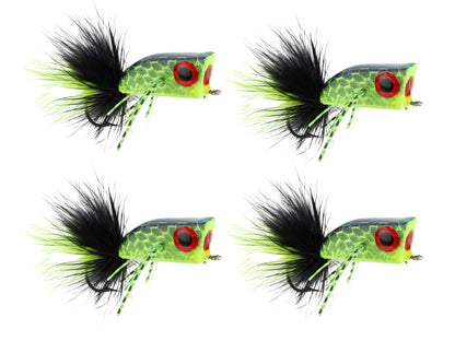 Wild Water Fly Fishing Chartreuse and Black Crease Minnow, size 2 (Qty 4) | SendIt Sailing